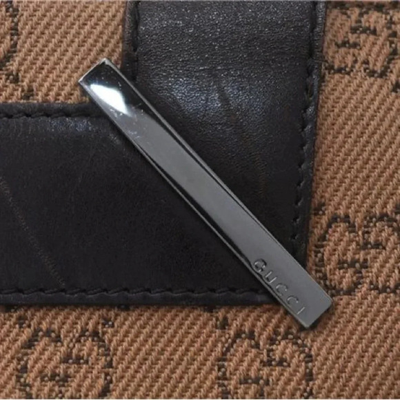 Vintage Gucci Tote Bag Canvas and Leather - Picture 11 of 16